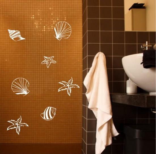 Adesivos no banheiro - uma maneira de atualizar rapidamente o interior