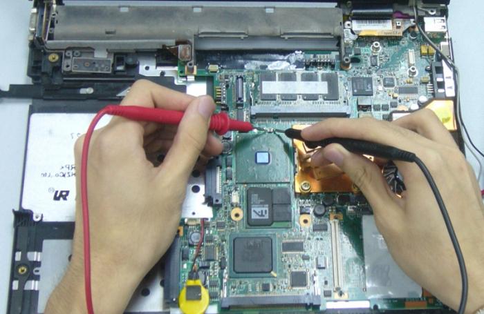 Reparar a placa-mãe do laptop: tipos de avarias